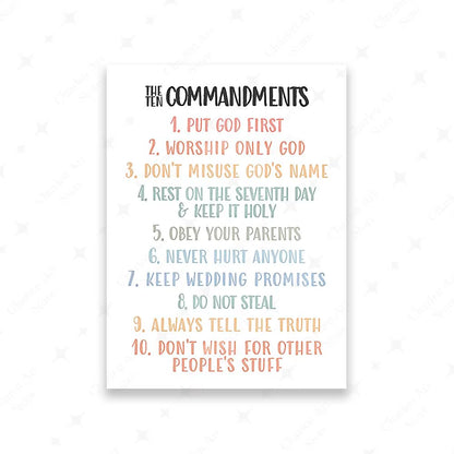 Kids Bible Verses Christian Church Scripture Wall Art Canvas Painting Print Biblical Affirmation Poster Picture Child Room Decor